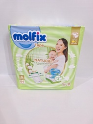 โมลฟิกซ์ แพมเพิสเด็กแบบเทปกาว ห่อใหญ่ Molfix Natural Tape