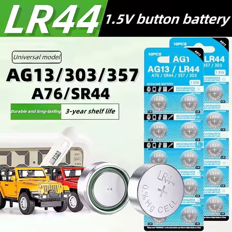 5-60pcs AG13 LR44 Batteries Button Cell Battery 1.5V 357 SR44 LR1154 Button Coin Batteries L1154 Bat