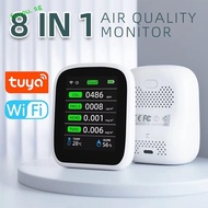 FUZOU 8-in-1 Indoor Air Quality Monitor, with NDIR Technology Temperature Detector CO 2 Detector, Sm