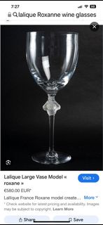 Lalique Roxanne Tall Crystal Wine Glass