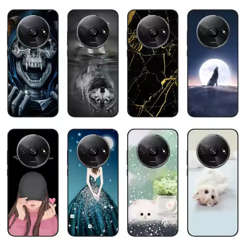 For Xiaomi Redmi A3 Case A 3 Shockproof Black Silicone Soft Back Cover Case For Redmi A3 Phone Case 