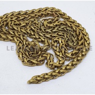 Brass Chain Small Spiral 1 Meter