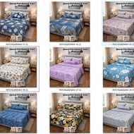 Cadar Patchwork Queen Set Lengkap 4in1 Cotton Blend 80 percent Tebal Selesa