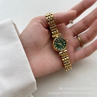 IEKE Classic Emerald Small Gold for Women's Exquisite Antique Light Luxury Design Quartz Watch Women