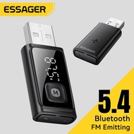 Essager Bluetooth 5.4 FM Transmitter for Cars FM Transmitter Frequency Range 87.5–108 MHz USB-A Port