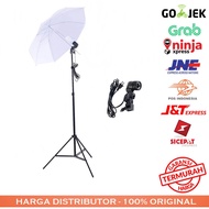 Studio Package 3in1 Light Stand 200cm + Umbrella 33 inch + Single Lamp Holder E27