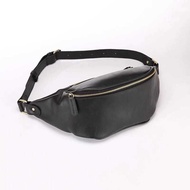Genuine Leather Men's Chest Bag - Genuine Leather Men's Waist Bag - Genuine Leather Waist Bag