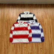 Z8ID sup 联名款Stripe Rugby logo条纹舒适长袖Polo衫男女同款