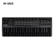 M-VAVE SMK-37 PRO 37 คีย์ MIDI Controller สีดํา 16 RGB แผ่น 8 ปุ่มในตัว Synthesizer คีย์บอร์ดแบบพกพา