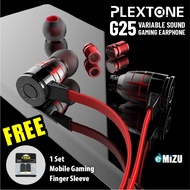 【Video Plextone G25 หูฟังเล่นเกม Super Bass พร้อมไมโครโฟนแม่เหล็กสําหรับมือถือและพีซี