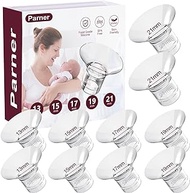 Parner Flange Inserts 13/15/17/19/21mm Compatible with Spectra/Medela/Momcozy/Motif Luna/Ameda MYA 24mm Breast Pump Shields/Flanges, Reduce 24mm Tunnel Down to Correct Size, 10PCS