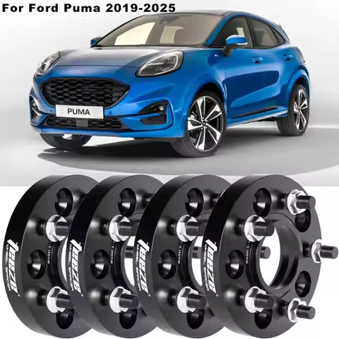 2/4PCS 5x108 63.4 M12x1.5 For Ford Puma 2019-2025 Flange Plate T6-7075 Wheel Spacers Aluminum Hub wi