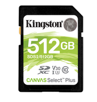 KINGSTON 512 GB SD CARD (เอสดีการ์ด) KINGSTON CANVAS SELECT PLUS (SDS2/512GB)