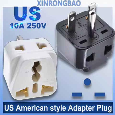 Universal World to North American NEMA 6-15P US 2IN1 15A250V Electrical Plug Adapter convert AU/EU/U