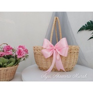 Shandy Ethnic Rattan Basket with Stems