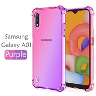 Carristo Samsung Galaxy A01 Anti-Shock Case Cover Rainbow Aurora TPU Soft Casing Housing