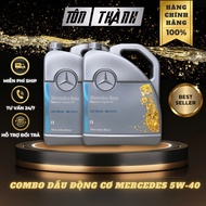 [ Combo bảo dưỡng ] 2 Bình nhớt xe hơi cao Mercedes Benz 229.5 5W40 (5 Lít) + Súc động cơ Castrol