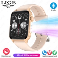 LIGE P6 Original Smartwatch for Man and Woman Colorful Breathing Light Bluetooth Call Heart Rate IP6