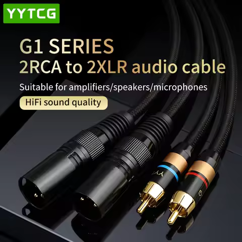 YYTCG high-end RCA to XLR male and female audio cable, RCA head to XLR balanced cable connection cab