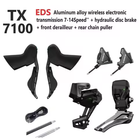 WheelTop, EDS TX6000/TX7100/TX7000-7-14s Wireless Electronic Shifting + V Brake Disc Brake Aluminum 