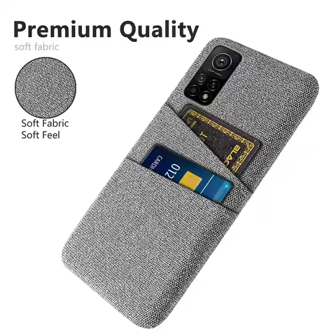 For Xiaomi Mi 10T Pro Case Luxury Dual Card Fabrics Texture Back Cover For Xiaomi mi 10t 10tpro mi10