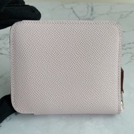 Hermes 淺粉紫色絲巾短夾
