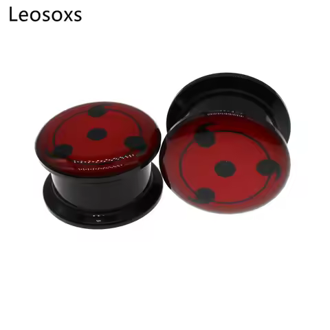 Leosoxs 2pcs Acrylic Ear Gauge Plug and Tunnel Ear Dilator Extender 6mm-25mm Piercing Jewelry