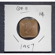 Malaya & British Borneo Queen Elizabeth II 1cent coin.