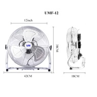 UM 12 14161820 inch Industrial Floor Fan Kipas Lantai