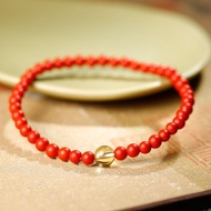 Cinnabar bracelet Imperial fine 4mm topaz bracelet jewelry bracelet