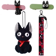 XNCOSER Ki-ki Cat Keychain, Black Cat Jiji Keychain with Cute Lanyard Cosplay Prop Accessory