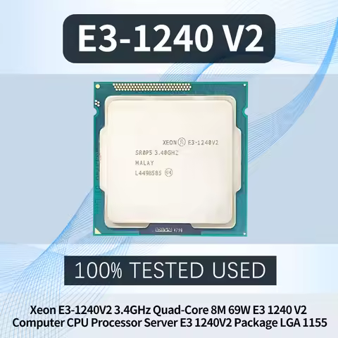 Xeon E3-1240V2 3.4GHz Quad-Core 8M 69W E3 1240 V2 Computer CPU Processor Server E3 1240V2 Package LG