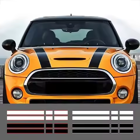 Car Engine Hood Rear Trunk Stripe Sticker Vinyl Decals For Mini Cooper One S JCW R56 R57 R58 F54 F55