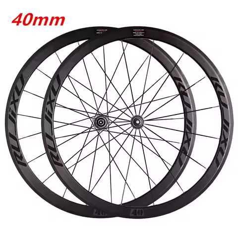 RUJIXU 6-Pawl Ultralight Road Wheelset 700C Diameter 30/40/50mm Height V/C Brake Compatible Straight