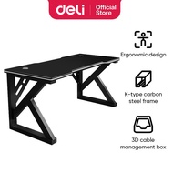 Deli Gaming Table Computer Table/ Black Gaming Table with Cable Box E915X Furniture