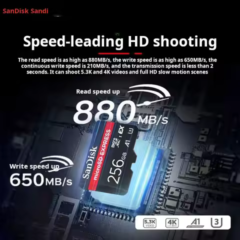 SanDisk 256GB TF (MicroSD Express) Memory Card,Read Speed880MB/s,Multi-Device Compatible, Memory Car