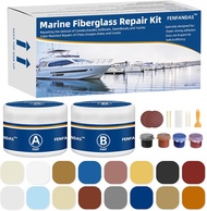 Fiberglass Boat Repair Kit (Color Match) Gel Coat Repair Kit for Boats Marine Fiberglass Repair Kit 
