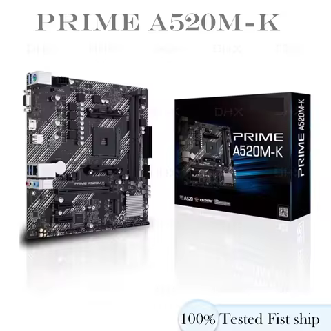 For ASUS PRIME A520M-K Motherboard Support 5600G 64GB M.2 HDMI PCI-E3.0 Socket AM4 DDR4 M-ATX A520 M