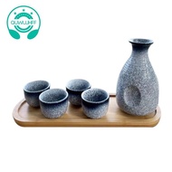 1 Set Japanese Style Ceramics Sake Cup Sake Pot Retro Sake Set