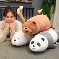 Our MINISO three bare bear dolls super soft panda pillow plu Our Famous Product three bare bear dolls super soft panda pillow Plush Toy Bed Sleeping Girl Gift Childlike ジ
