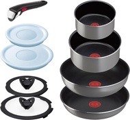 😸熱爆現貨😸法國特福 T-fal Tefal Ingenio 靈巧疊疊鑊 灰色 9件套裝 易潔鑊/廚具 法國制造 (明火/焗爐/洗碗機適用) 新居入伙 / 聖誕禮物