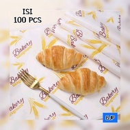 Wax Paper Baking Paper with WHEAT BAKERY Motif ~ FOOD GRADE.
