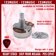 【 Korea】 ALPHA A250K B250K A500K B500K Audio Linear Guitar Tone Volume 250K 500K Pots Potentiometer 