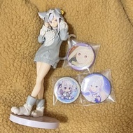 (包順豐set) 從零開始的異世界 爱蜜莉雅 Figure+徽章三個