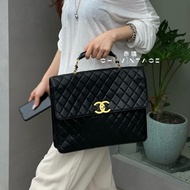 （超稀有💓） Chanel 黑金貝嫂 小羊皮 斜背+公事包 專櫃33萬！