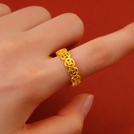 【ส่งของภายใน24ชม】แหวนผู้หญิง999 แหวนหัวใจชุบทองคำแท้ 24K ปรับขนาดได้ ไม่ลอก ไม่ดำ แหวนทอง แหวนเงิน แหวนคู่ใหม่ แวววาว แหวน สไตล์เรียบง่าย เหมาะสำหรับเป็นของขวัญ ราคาถูกที่สุด แหวนทอง ครึ่งสลึง ลายปลอกมีด แหวนเกลี้ยง ทอง96.5% ทองคำแท้