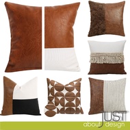 Sarung Bantal Cushion Pillow Chair Cushion Cover 45x45 Pillow Cover 枕頭套 Leather Pillow Case Square S
