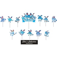 Cake topper Azumarill solo Pokemon contents 12 pcs