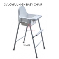 White Color 3V Joyful High Baby Chair