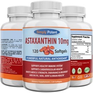 Astaxanthin 10mg 120 Softgels, Almost Like Astaxanthin 12mg or 3 x Astaxanthin 4mg Gelcaps, Natural